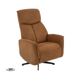 Fauteuil Hale microsuede cognac 9 73 cm