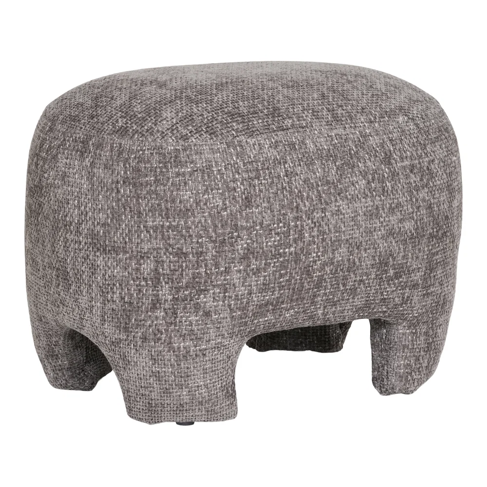 Poef Terel polyester grijs 53 cm