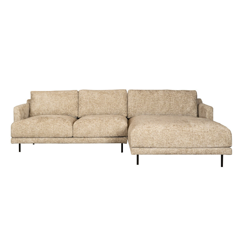 Hoekbank Zanon chenille taupe rechts