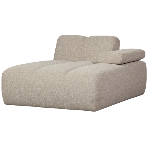 Chaise longue Ale naturel rechts 124 cm