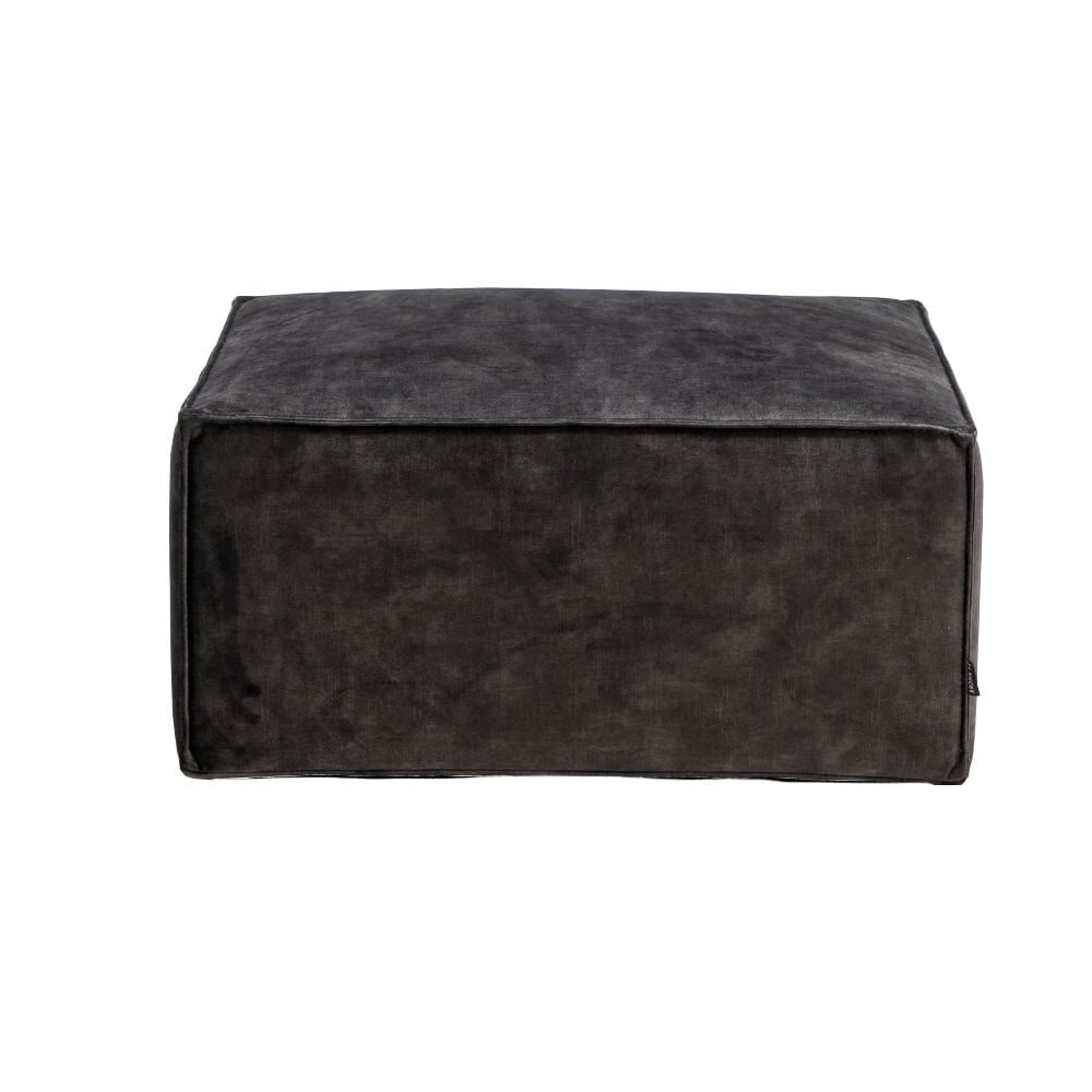 Poef Corro velours antraciet 82 cm