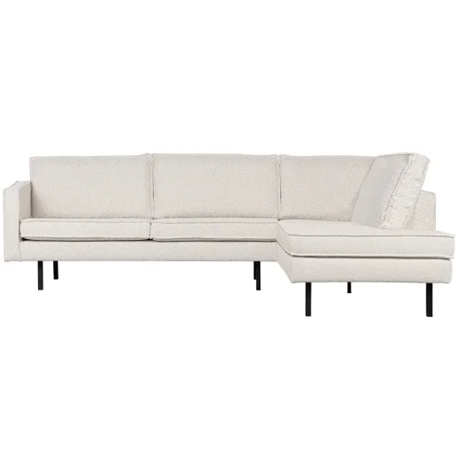 Hoekbank Fioto velours naturel rechts 266 cm