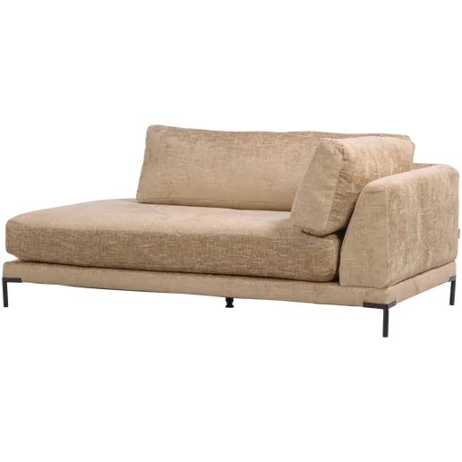 Bank Vesnais stof beige rechts 100 cm