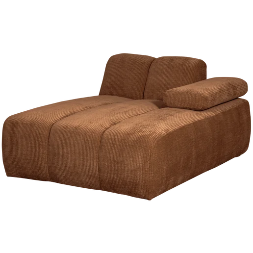 Chaise longue Kalo bruin rechts 124 × 74 cm hoog
