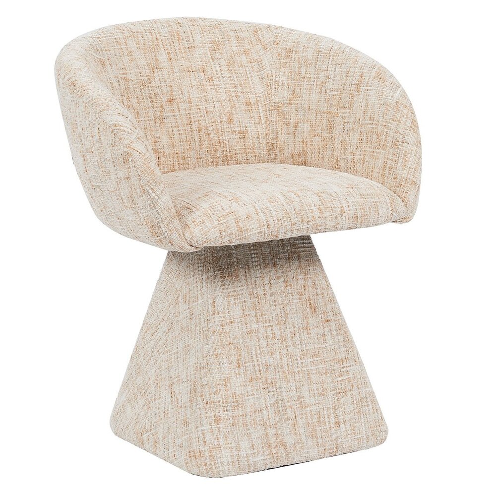 Stoel Linis chenille beige draaibaar 61 cm