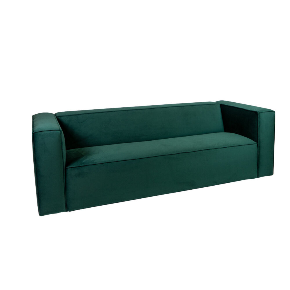 Bank Palto velours groen 3-zits 224 cm