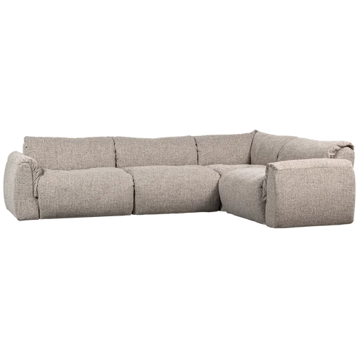 Hoekbank Halia polyester naturel rechts