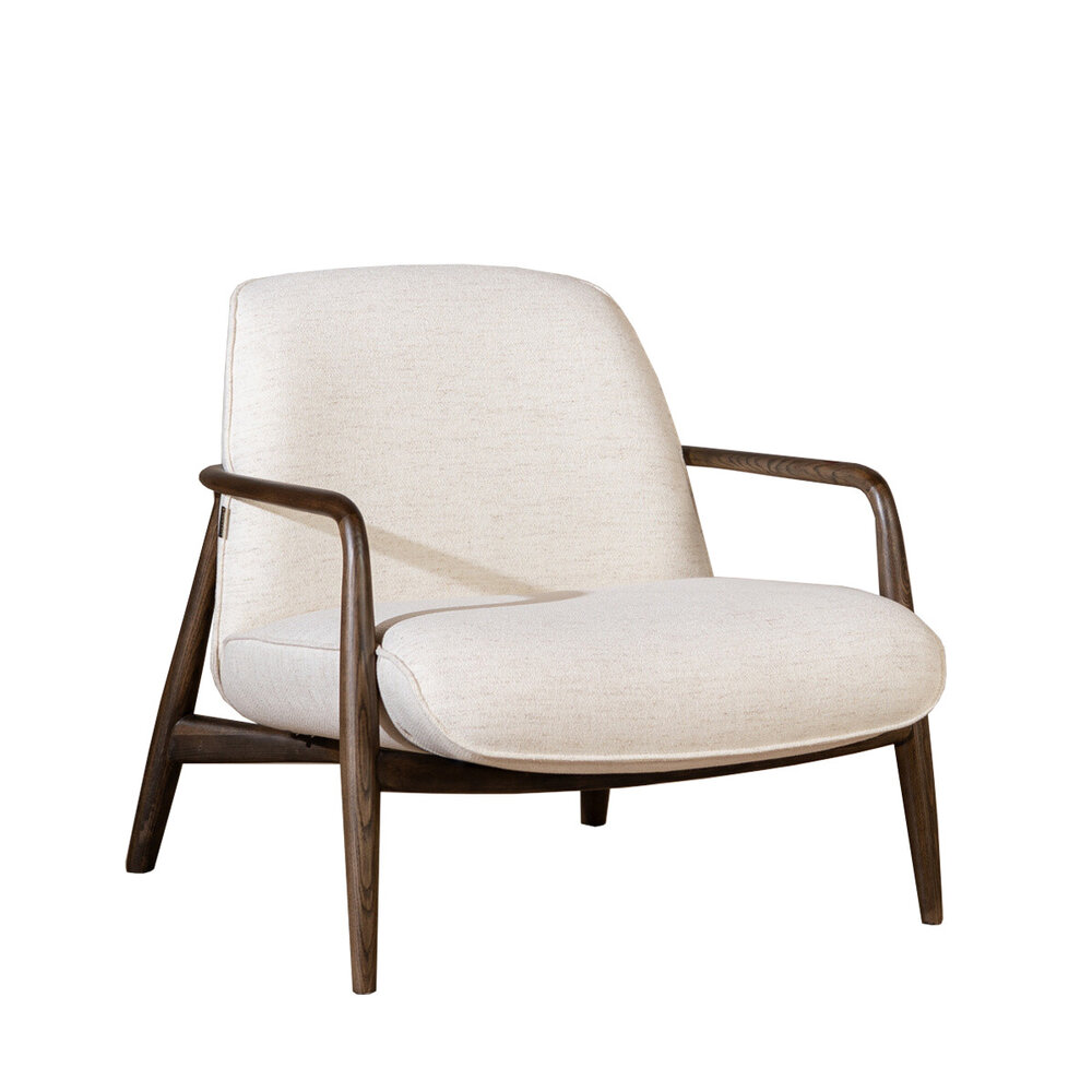 Fauteuil Levla linnen gebroken wit