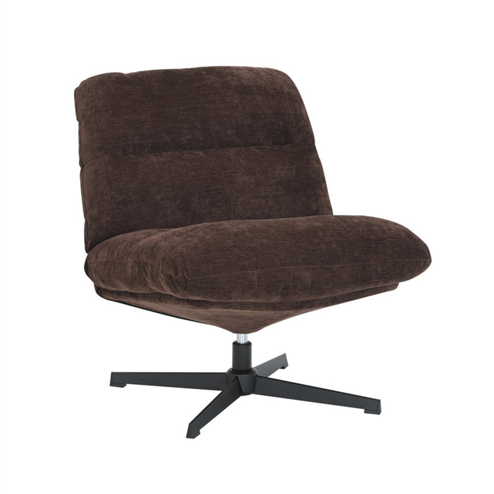 Fauteuil Alla ja bruin draaibaar