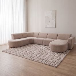 Vloerkleed Linro polyester beige