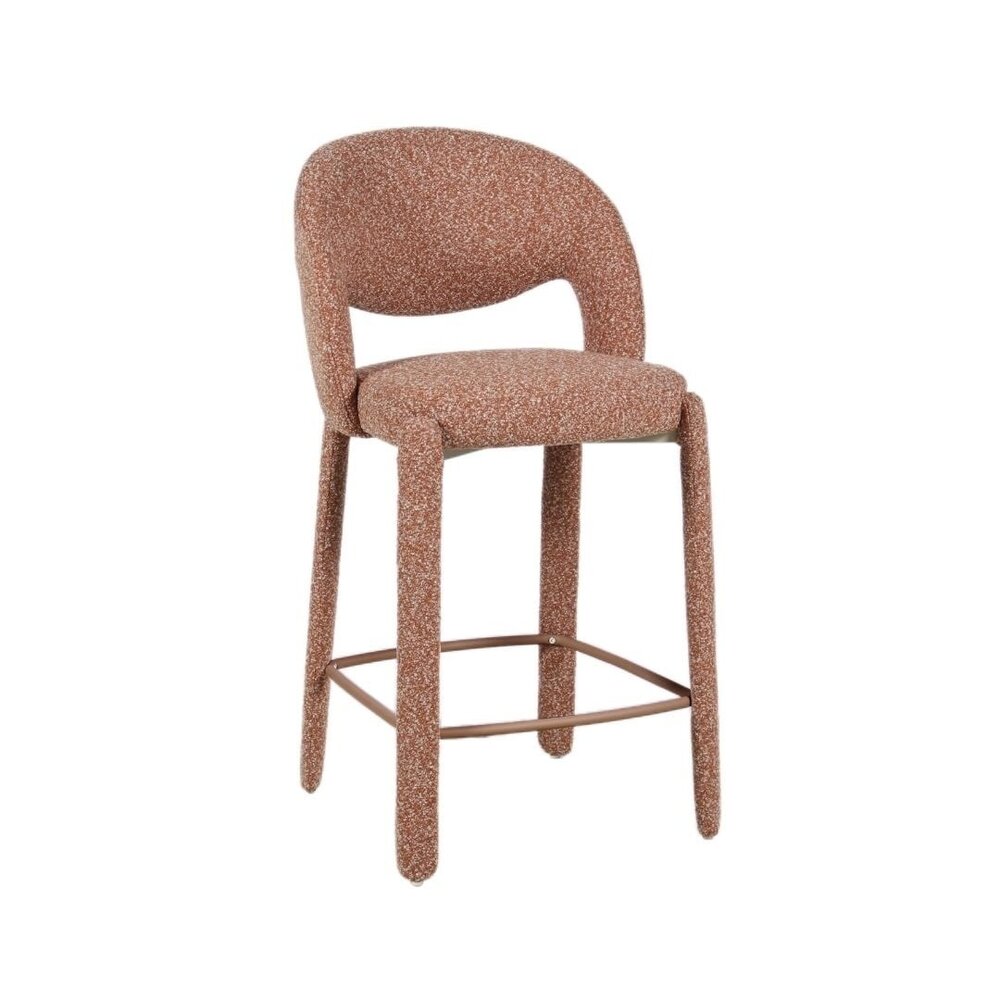 Barkruk Lorvo polypropyleen polyester terracotta 70 cm