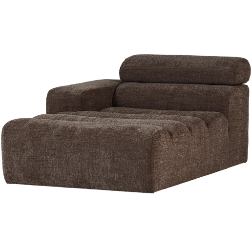 Chaise longue Salel bruin links