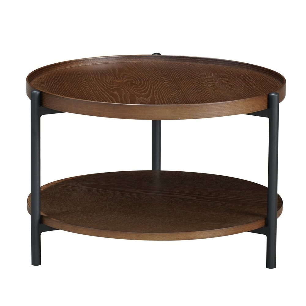 Salontafel Talis eikenfineer rustiek eiken rond Ø58 cm