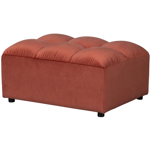 Poef Dalto velours roze 100 × 48 cm hoog