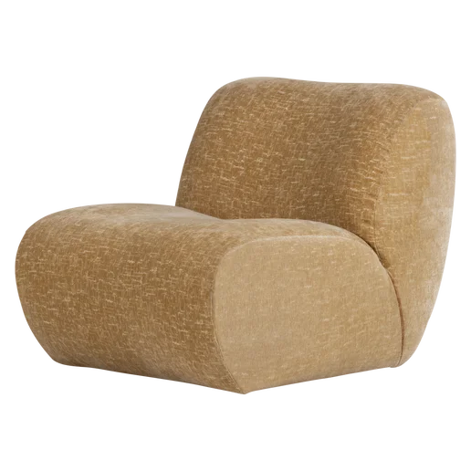 Fauteuil Lanen velours geel 76 cm