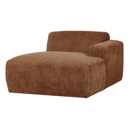 Chaise longue Calia wol bruin rechts