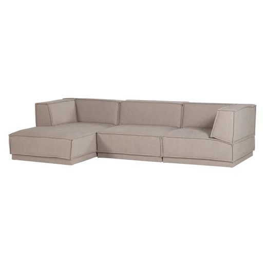 Chaise longue Grami naturel links 286 cm