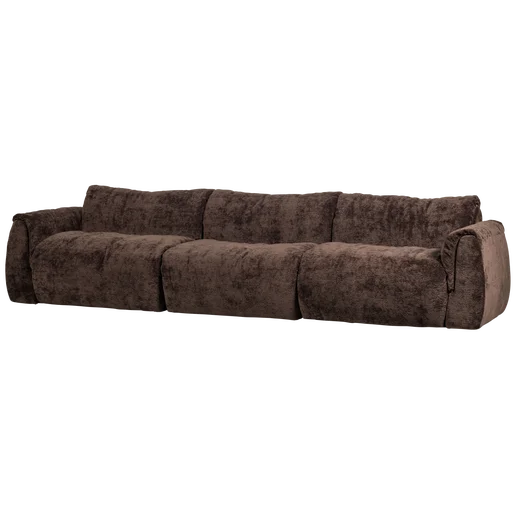Bank Gallona polyester bruin 3-zits 319 cm