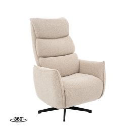 Fauteuil Olan royal bouclé naturel 110 70 cm