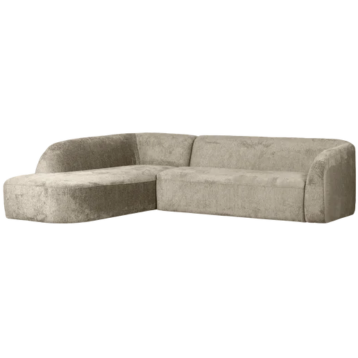 Hoekbank Bravo polyester beige links 274 cm