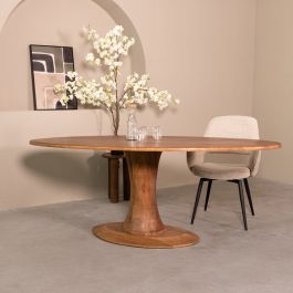 Eettafel Almi mangohout naturel smooth 200 cm
