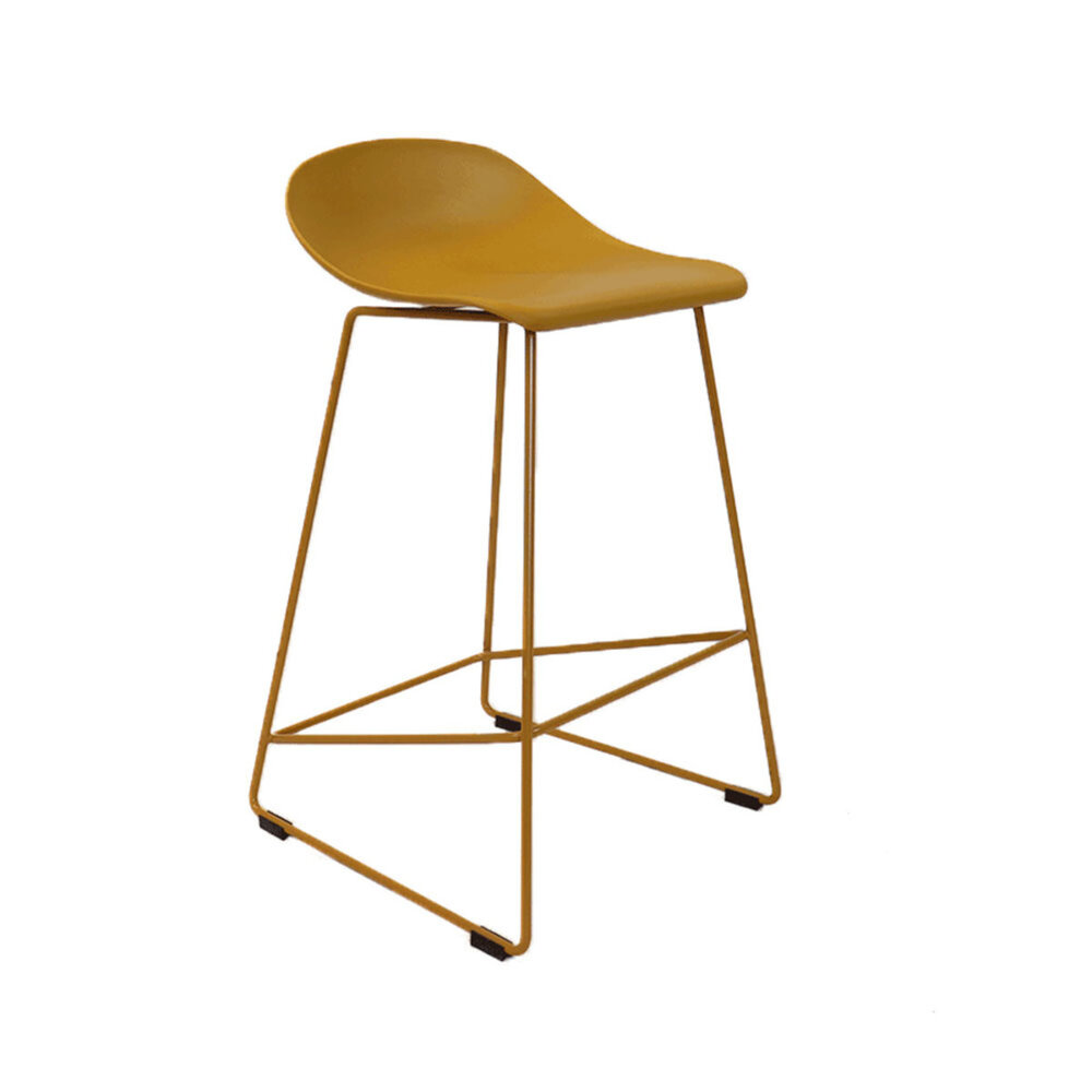 Barkruk Lorar kunststof geel 66 cm