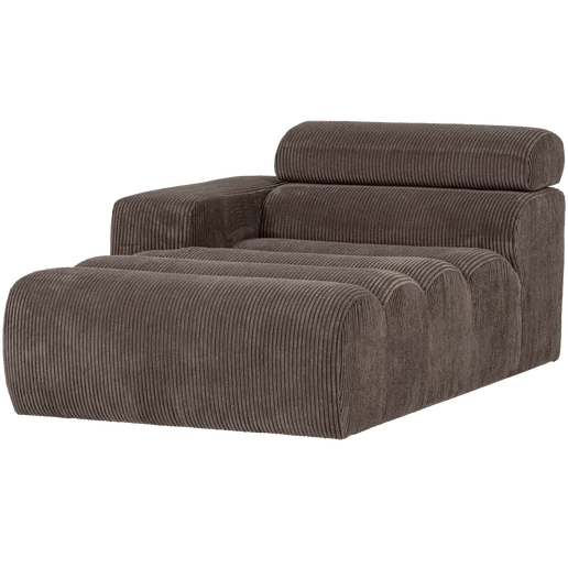 Chaise longue Ulla grijs links