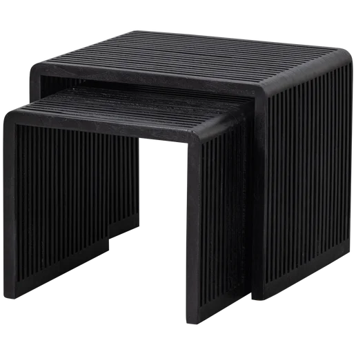 Bijzettafel Ralro zwart set van