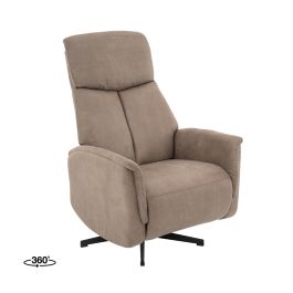 Fauteuil Braro microsuede taupe 5 74 cm