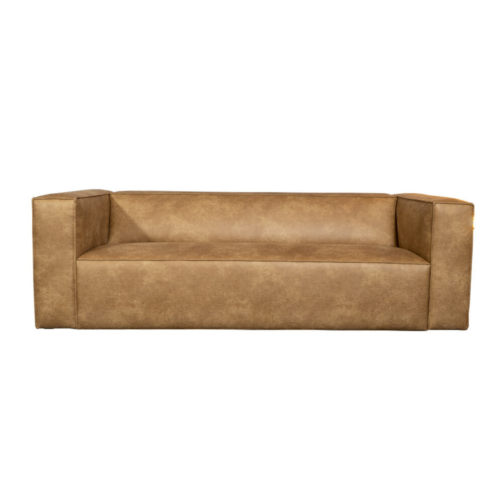 Bank Selro eco-leer beige 3-zits
