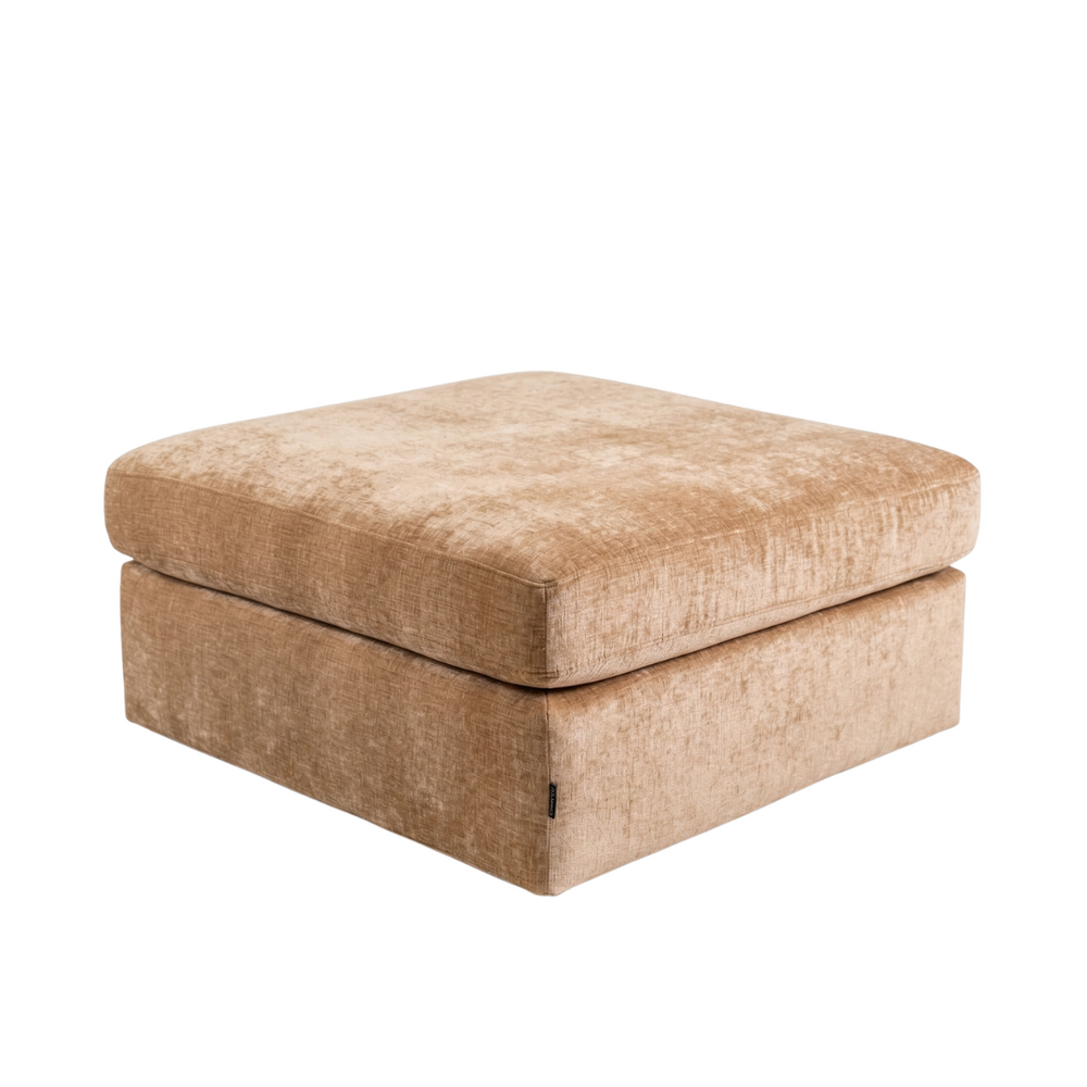 Poef Dalo chenille peach