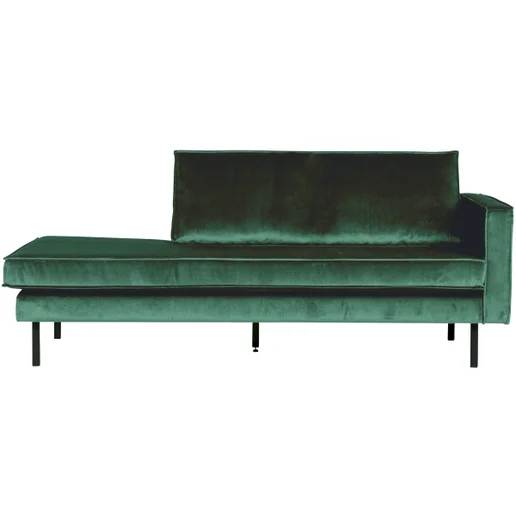 Chaise longue Zele polyester groen rechts