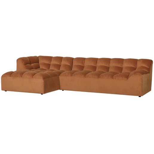 Chaise longue Halmi polyester oranje links 324 cm