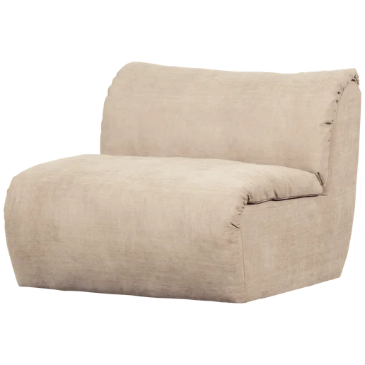 Bank Kalvevo polyester beige 1-zits