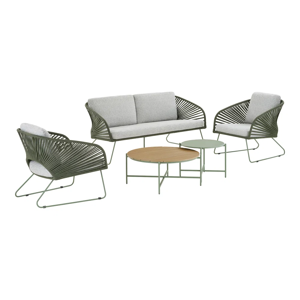 Loungeset Salen schuim grijs