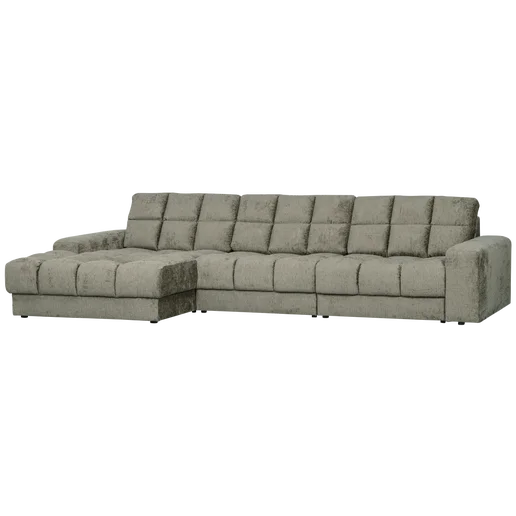 Chaise longue Teria polyester grijs links 316 cm