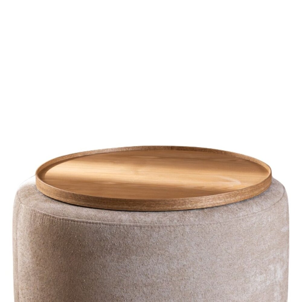 Decoratie Pala eikenfineer blank eiken rond Ø59 cm