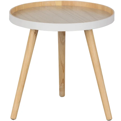 Bijzettafel Peria MDF naturel Ø41 cm