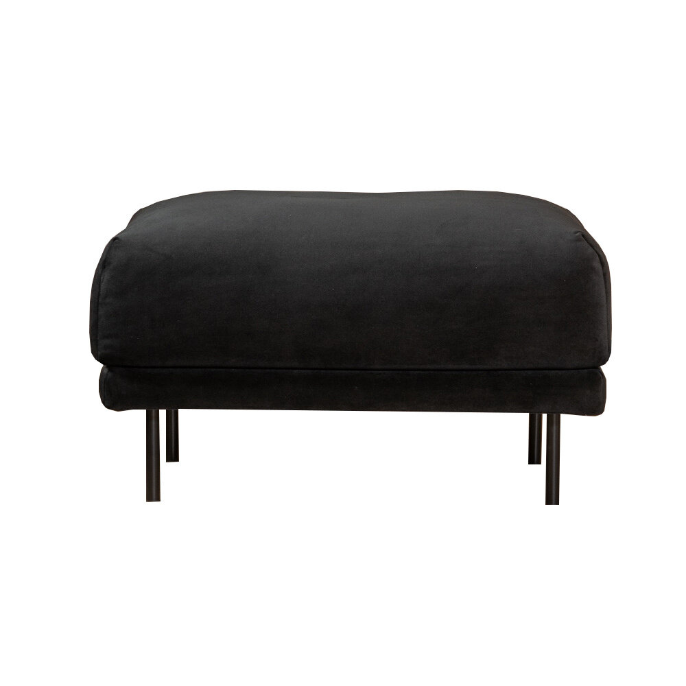 Poef Rosio velours zwart