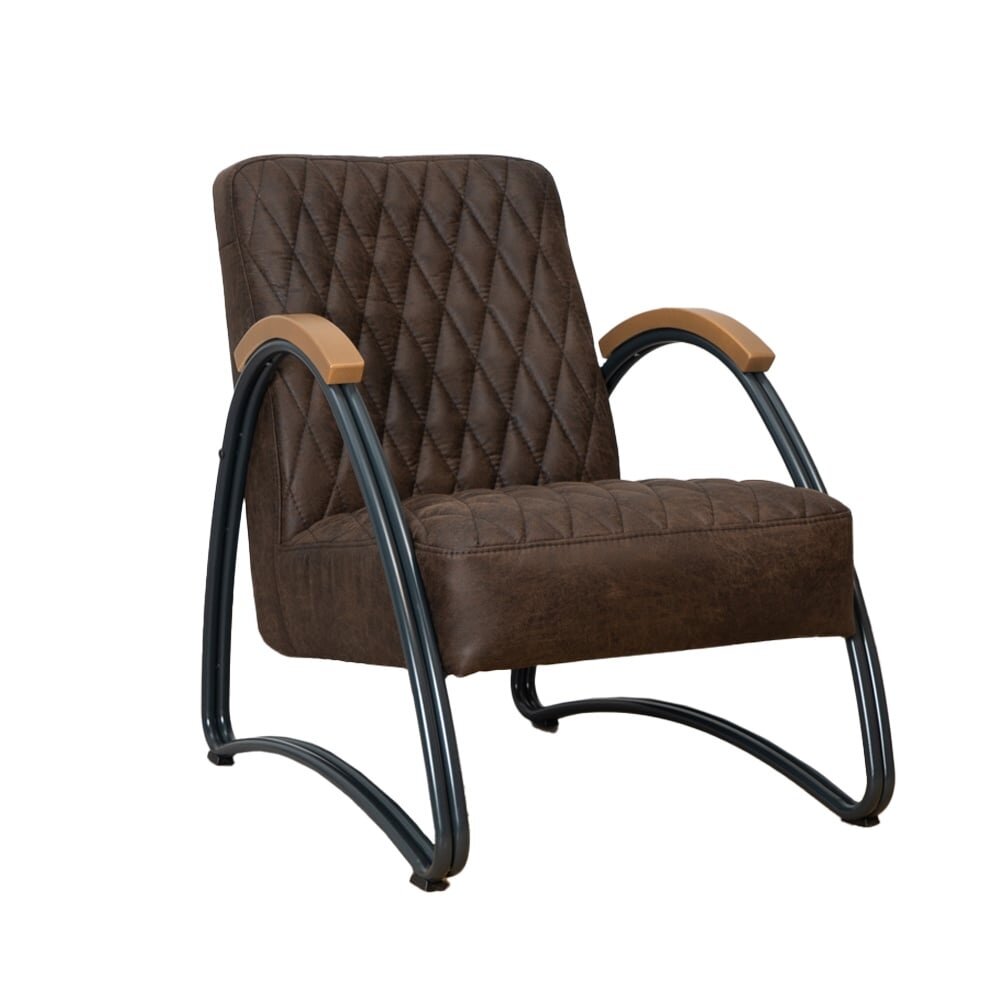 Fauteuil Terto eco-leer bruin