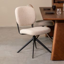 Eetkamerstoel Ulia royal bouclé naturel 110 49 cm