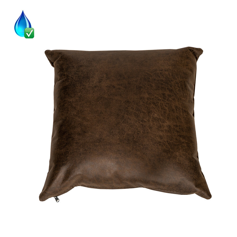 Kussen Calan eco-leer bruin 45 × 45 cm