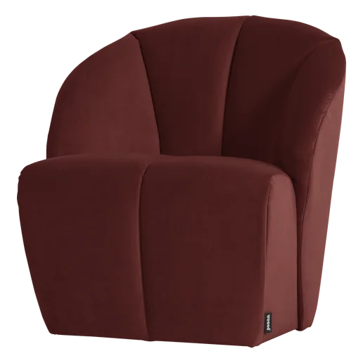Fauteuil Belia velours bruin 68 cm