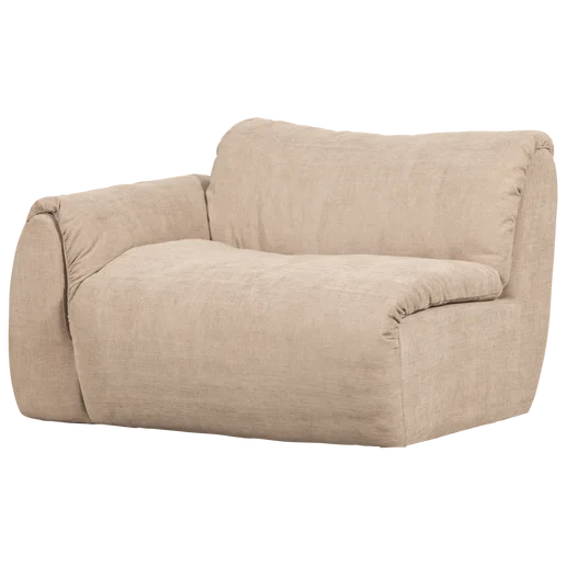 Bank Melriar polyester beige 1-zits links