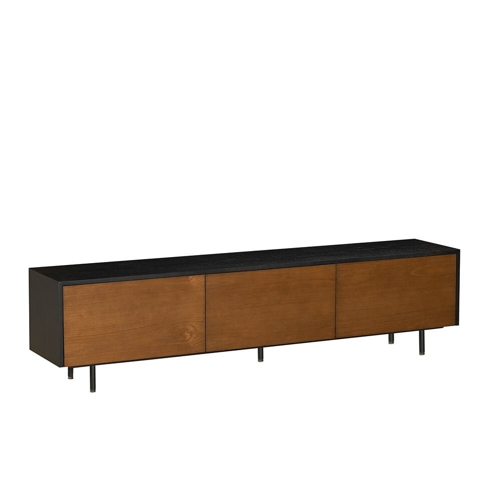 Tv-meubel Linmi rubberwood zwart 180 cm