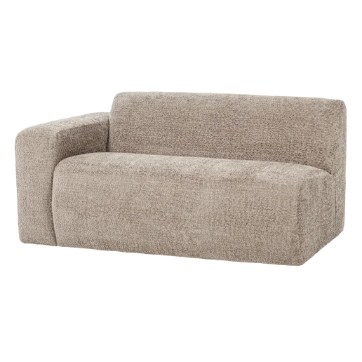 Bank Elis wol beige 5-zits links 145 cm