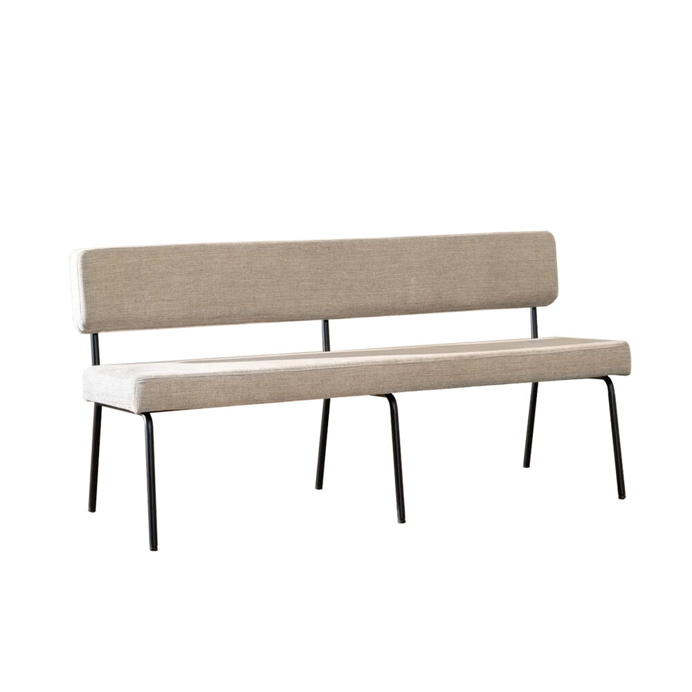 Bankje Novto polyester taupe 160 cm 160 cm