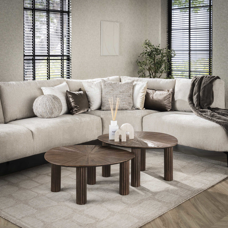 Salontafel Halvo driehoekig set van 2