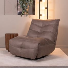 Fauteuil Novna microsuede taupe 5 90 cm