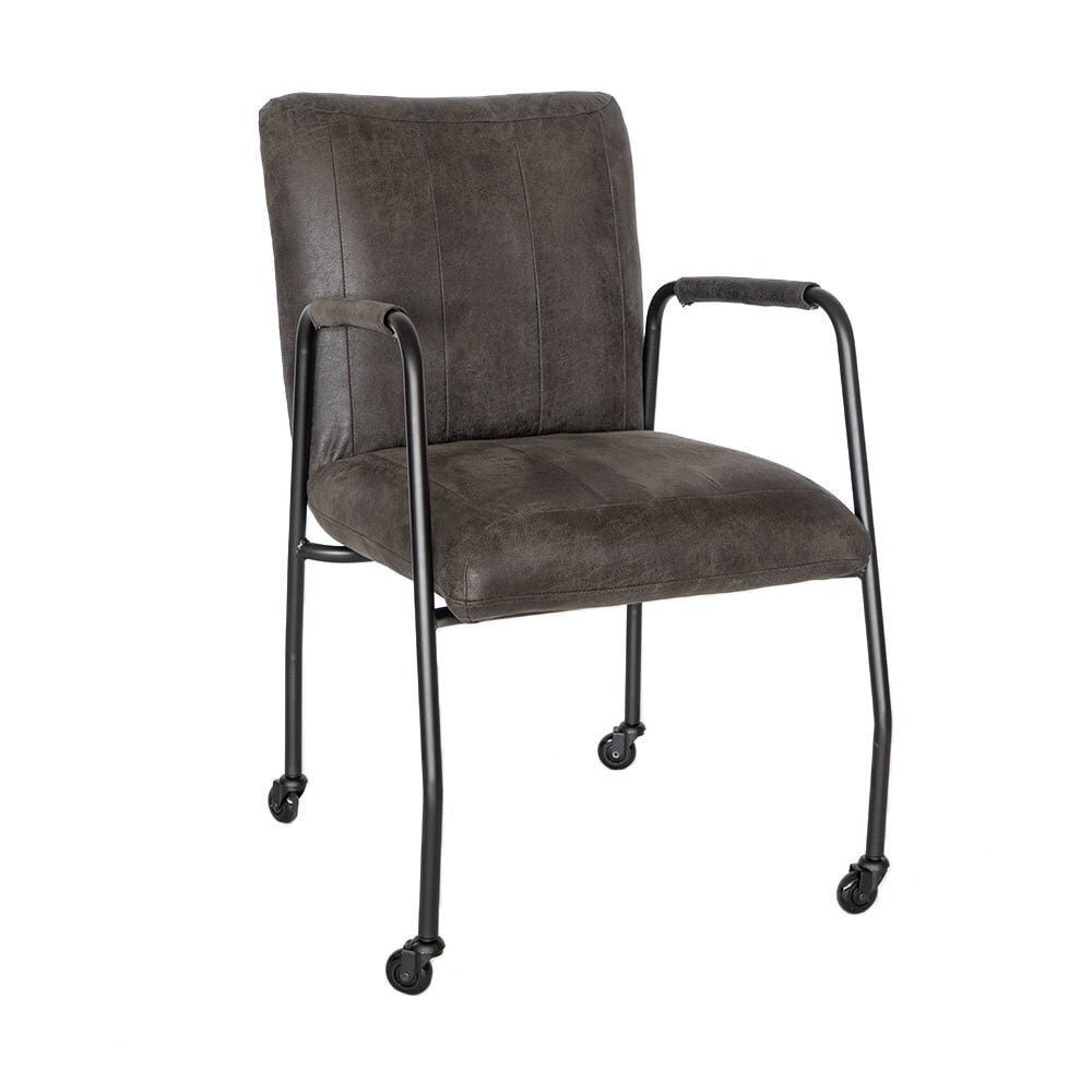 Stoel Orar eco-leer antraciet 52 cm